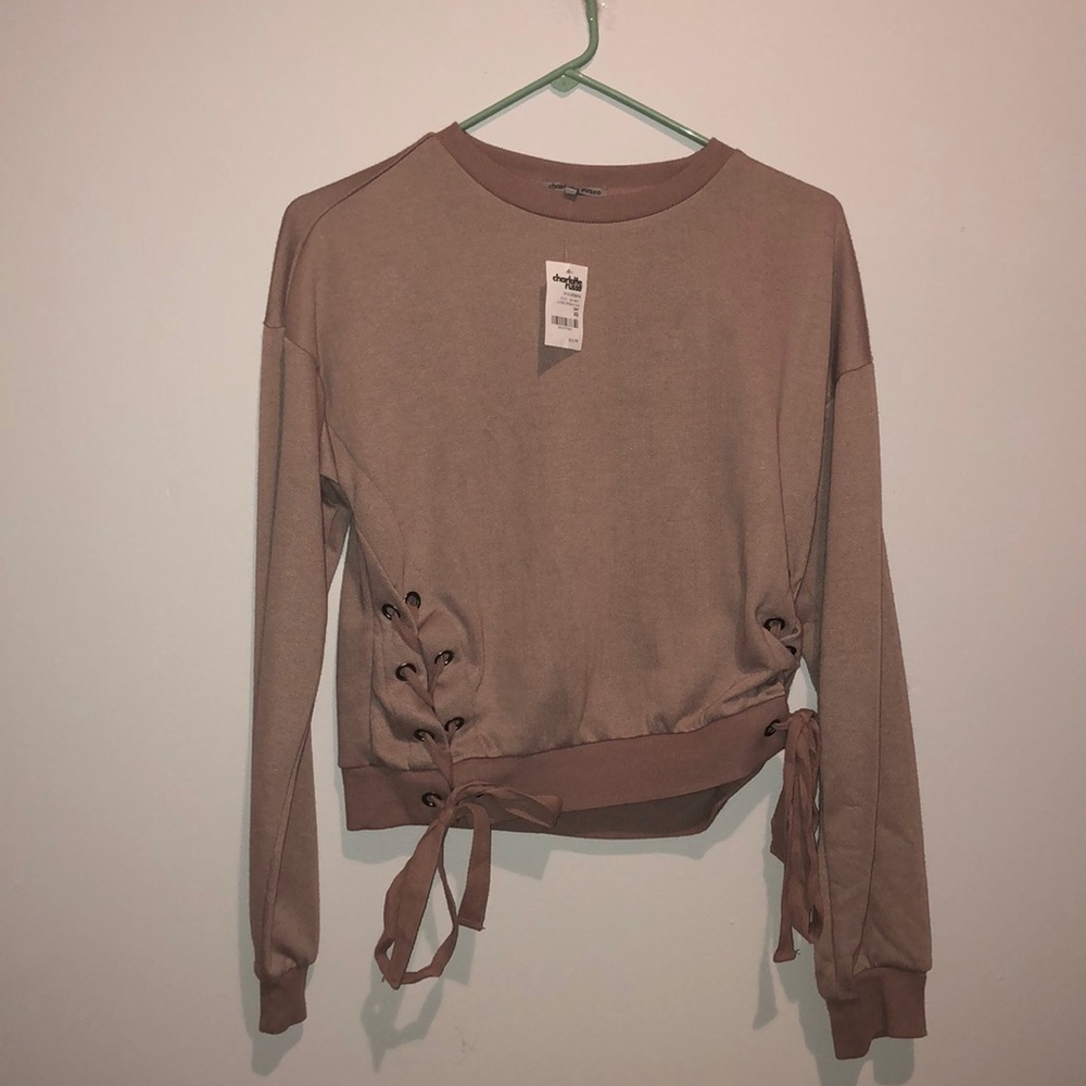 Blush Pink Cropped Charlotte Russe Sweater